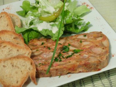 Terrine de couenne de porc maison Restaurant Le Chistera Bayonne